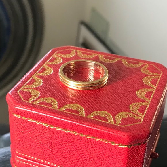 Cartier White Yellow Rose 18k Gold Band 59 - Picture 4 of 5